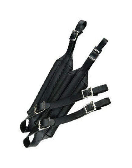 Perris Leather Padded Junior-Size Accordion Strap - Black