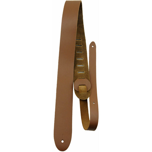 Perris 2" Tan Leather Guitar Strap, Adjustable 41" to 56"