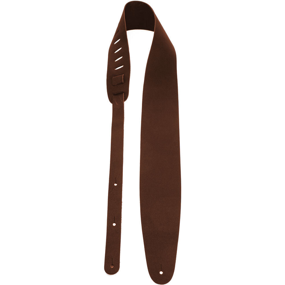 Perris 3.5" Adjustable Brown Leather Guitar Strap, 41" to 56" Length