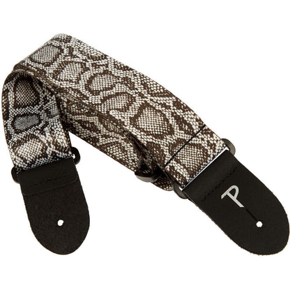 Perris 2" Snakeskin Printed Polyester Guitar Strap with Leather Ends, Adjustable 39"-58" — view 2