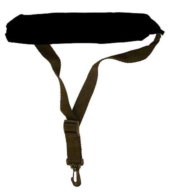 Perris Black Padded Fabric Saxophone Strap with Tri Glide and Plastic Swivel Hook