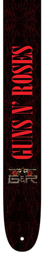 Perris 2.5" Leather Guns N Roses Licensed Guitar Strap with High Resolution Imaging
