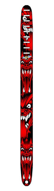 Perris 2.5" Leather Tattoo Johnny "Red Demon" Licensed Guitar Strap, Adjustable 44.5" to 53" — view 2