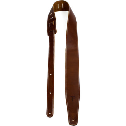 Perris 2.5" Tan Baseball Leather Guitar Strap, Adjustable 41" to 56"