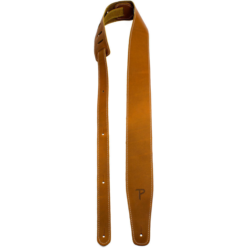 Perris 2.5" Baseball Leather Guitar Strap - Sunflower, Adjustable 41" to 56"