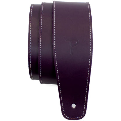 Perris 2.5" Purple Baseball Leather Guitar Strap, Adjustable 41" to 56" — view 2