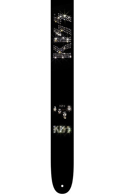 Perris 2.5" KISS Licensed Leather Guitar Strap with High Resolution Imaging, Adjustable 44.5" to 53"