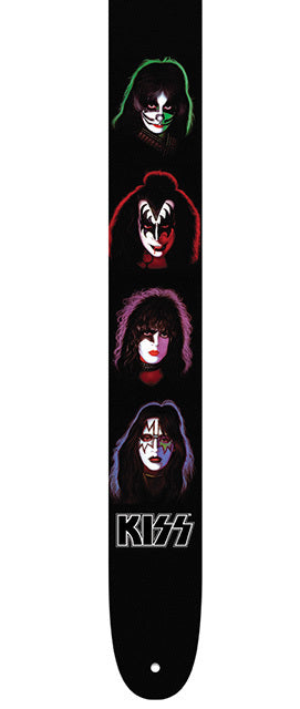 Perris 2.5" Leather KISS Licensed Guitar Strap with High Resolution Imaging