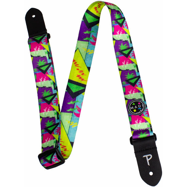 Perris 1.5" Polyester "Maui & Sons" 8169 Design Ukulele Strap with Leather ends