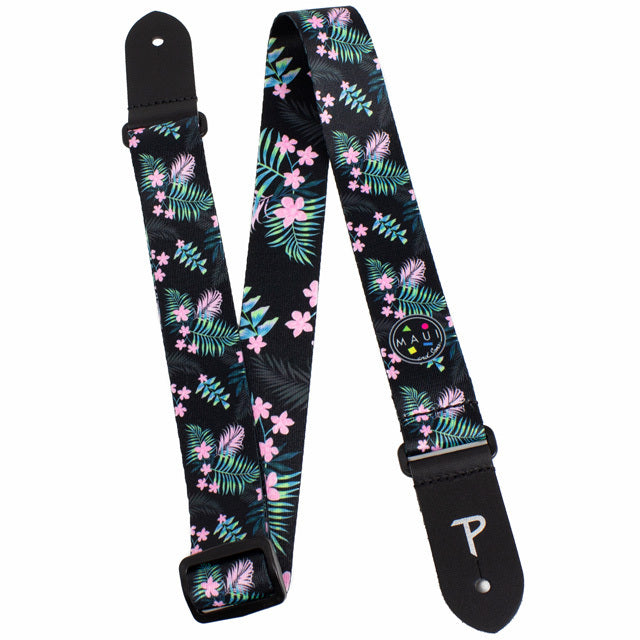 Perris 1.5" Polyester "Maui & Sons" 8170 Design Ukulele Strap with Leather ends
