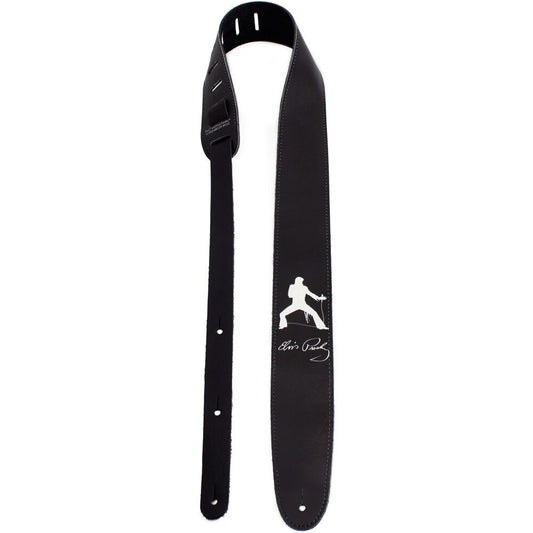 Perris 2.5" Leather Elvis Silhouette High Res Print Licensed Guitar Strap