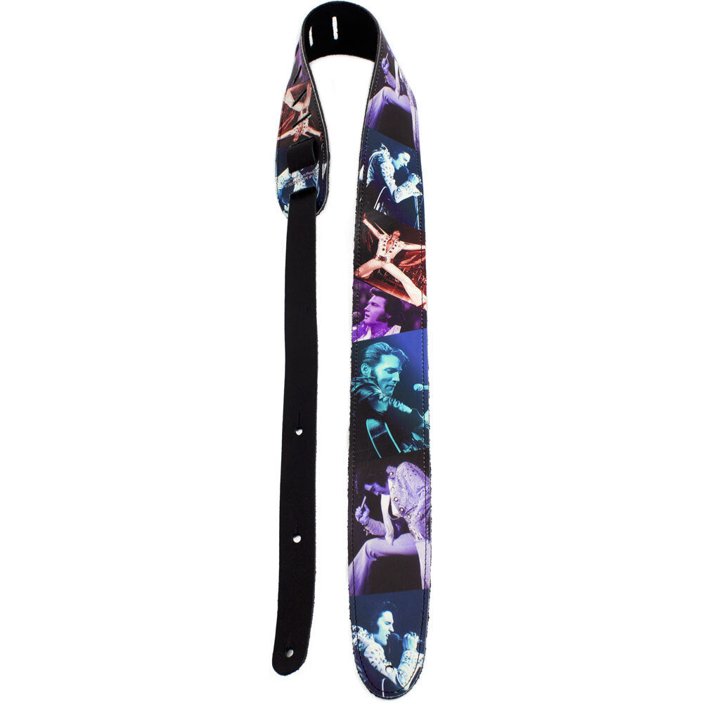 Perris 2.5" Leather Elvis Photos High Res Print Licensed Guitar Strap