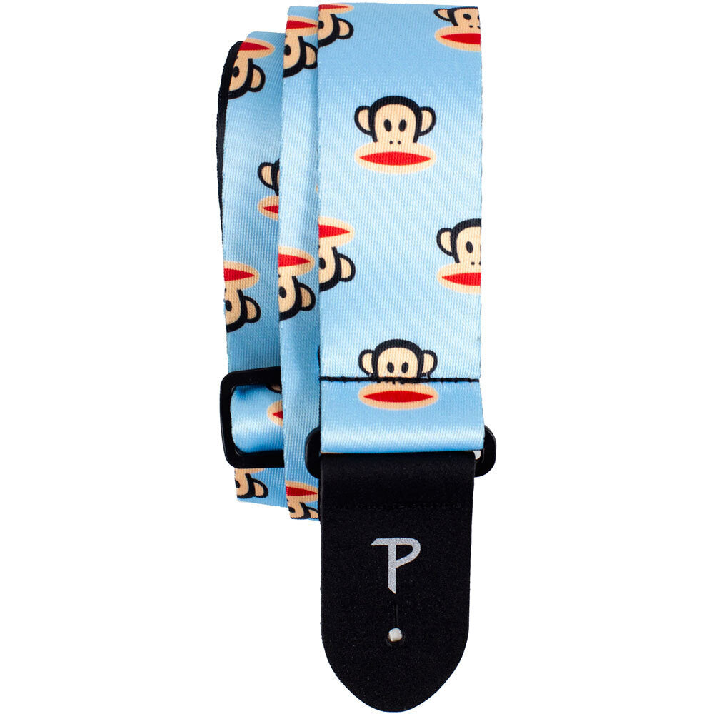 Perris 2" Polyester Paul Frank Julius Licensed Guitar Strap Sky Blue, Adjustable 39" to 58"