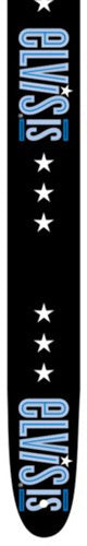 Perris 2.5" Elvis Licensed Leather Guitar Strap with High Resolution Imaging, Adjustable 44.5" to 53"