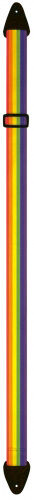 Perris 2" Rainbow Poly Pro Guitar Strap with Leather Ends, Adjustable 39" to 58" — view 2