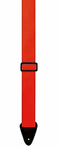Perris 2" Red Poly Pro Guitar Strap with Black Leather Ends, Adjustable 39" to 58"