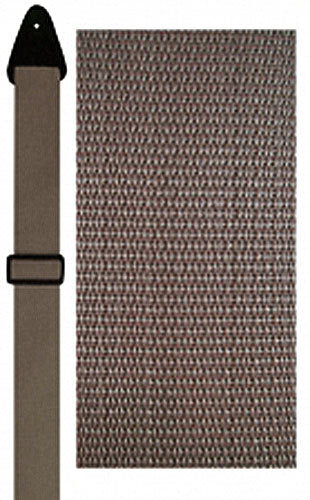 Perris 2" Silver Poly Pro Guitar Strap with Black Leather Ends, Adjustable 39" to 58"