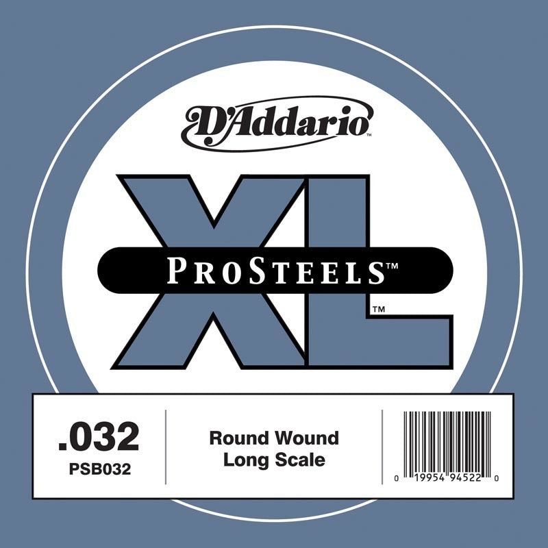 D'Addario PSB032 ProSteels Bass Guitar Single String, Long Scale, .032