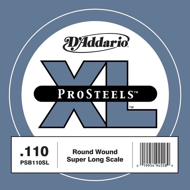 D'Addario PSB110SL ProSteels Bass Guitar Single String, Super Long Scale, .110
