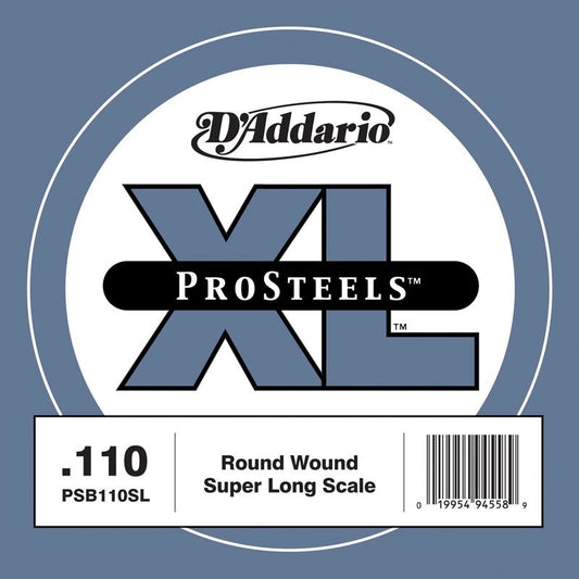 D'Addario PSB110SL ProSteels Bass Guitar Single String, Super Long Scale, .110
