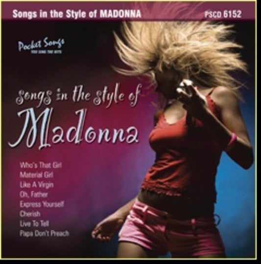 Sing The Hits Style Of Madonna Cd