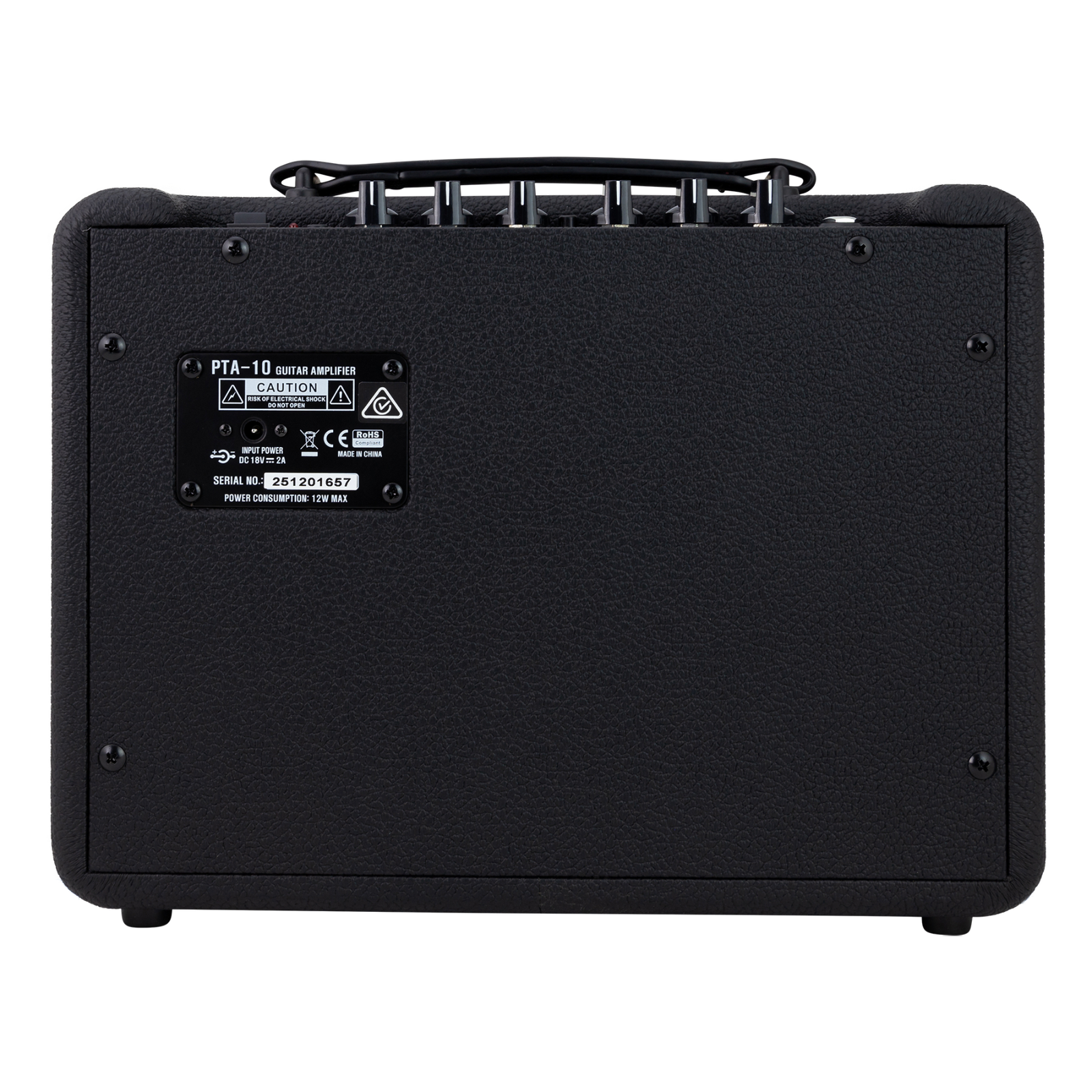 Belcat PTA10 Valve Guitar Combo Amplifier Black 10W 1x6.5" Speaker Hybrid Solid State with AUX Input and Headphone Output — view 3