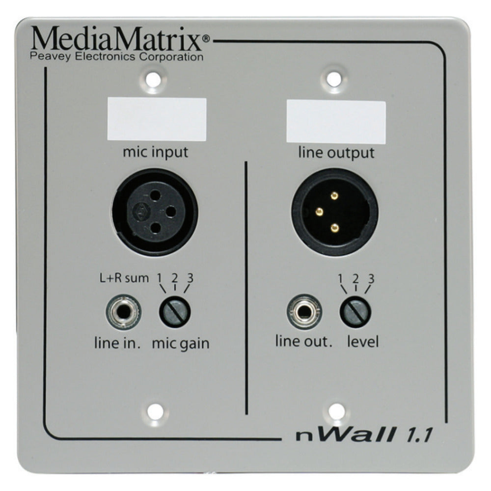 1-In-1-Out Cobranet Wall Panel NWALL1.1 Peavey - Media Matrix