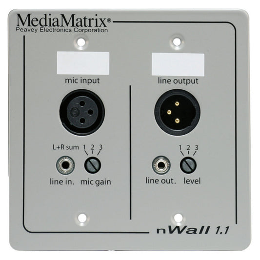 1-In-1-Out Cobranet Wall Panel NWALL1.1 Peavey - Media Matrix