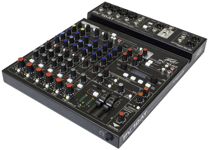Peavey PV-10AT Compact 10-Channel Mixer with Bluetooth & Antares Auto-Tune, 2 Channels Auto-Tune, 4 Mic Preamps, USB Playback, Digital Effects — view 3