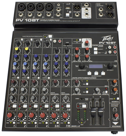 Peavey PV-10BT Compact 10-Channel Analog Mixer with Bluetooth and Digital Effects — view 2