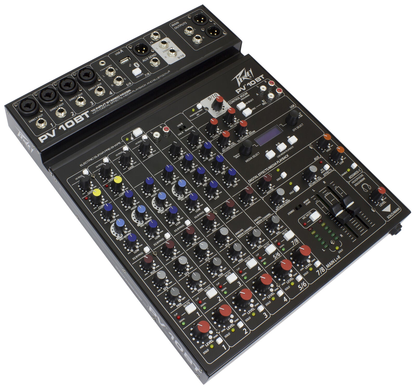 Peavey PV-10BT Compact 10-Channel Analog Mixer with Bluetooth and Digital Effects
