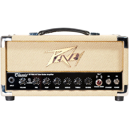 Peavey Classic 20MH Mini Guitar Amplifier Head 20-Watt, All-Tube, Footswitchable Channels, USB & MSDI Outputs, TSI Circuit, 16/8 Ohm Impedance