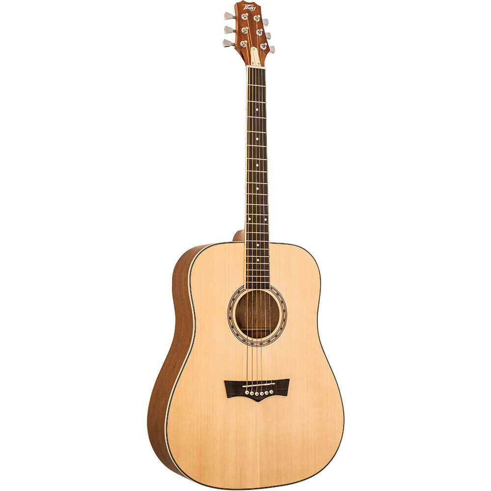 Peavey DW1 Delta Woods Series Dreadnought Acoustic Guitar with Spruce Top and Mahogany Back — view 3