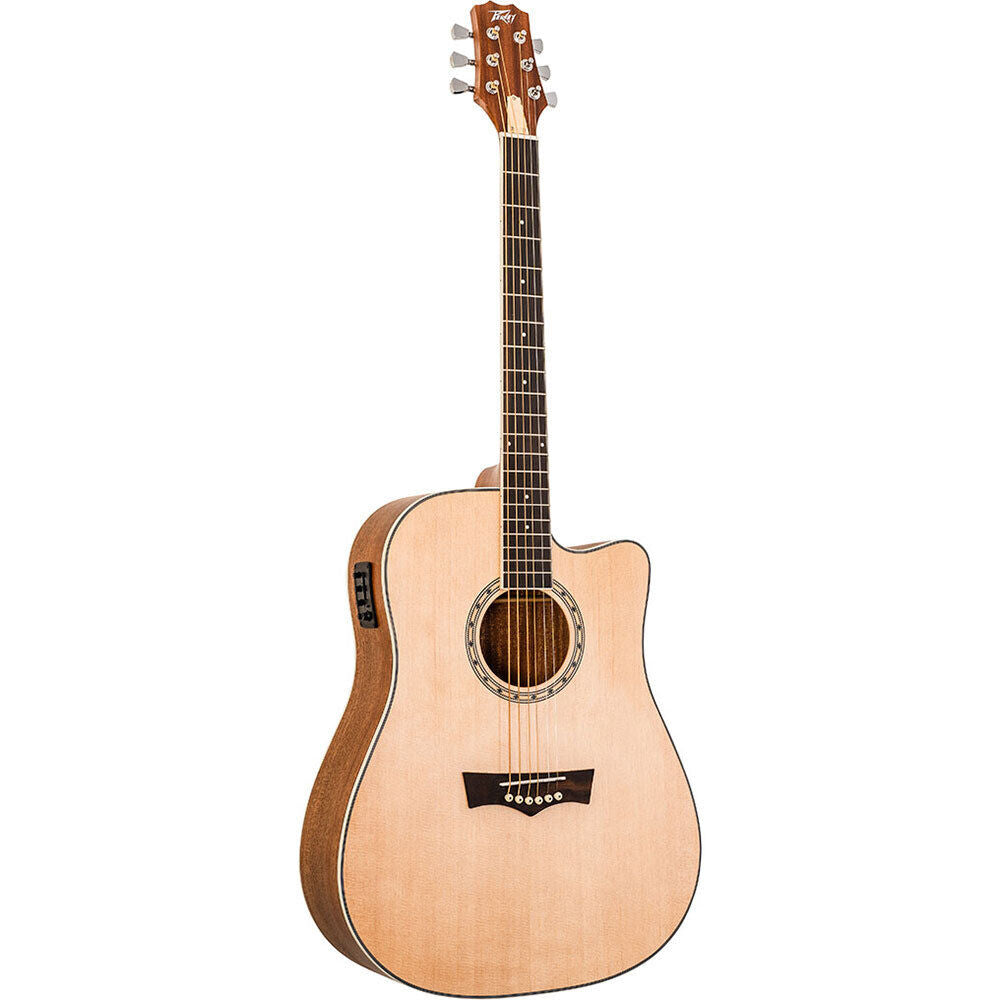 Peavey DW2 Delta Woods Series Dreadnought Acoustic Electric Guitar with Cutaway — view 3
