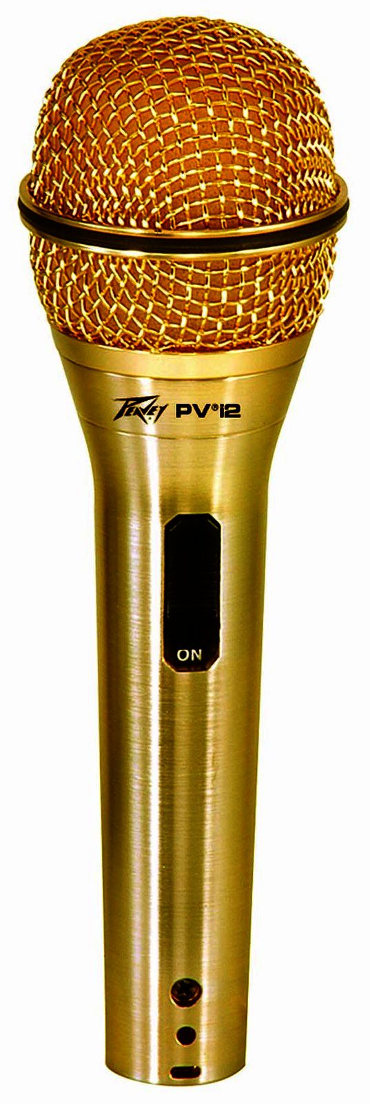 Peavey PVi2 Dynamic Cardioid Microphone in Gold with 6m XLR-XLR Cable and Carrying Pouch