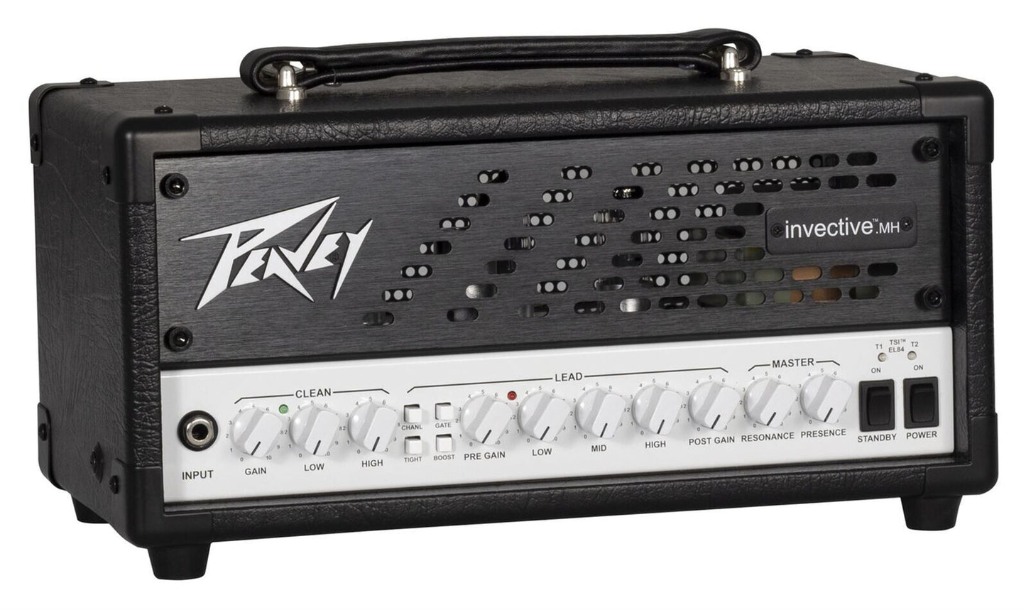 Peavey Invective MH Mini Guitar Amplifier Head 20-Watt, Electric Guitar Amp with EL84 & 12AX7 Tubes, Footswitchable Features, USB Output — view 2