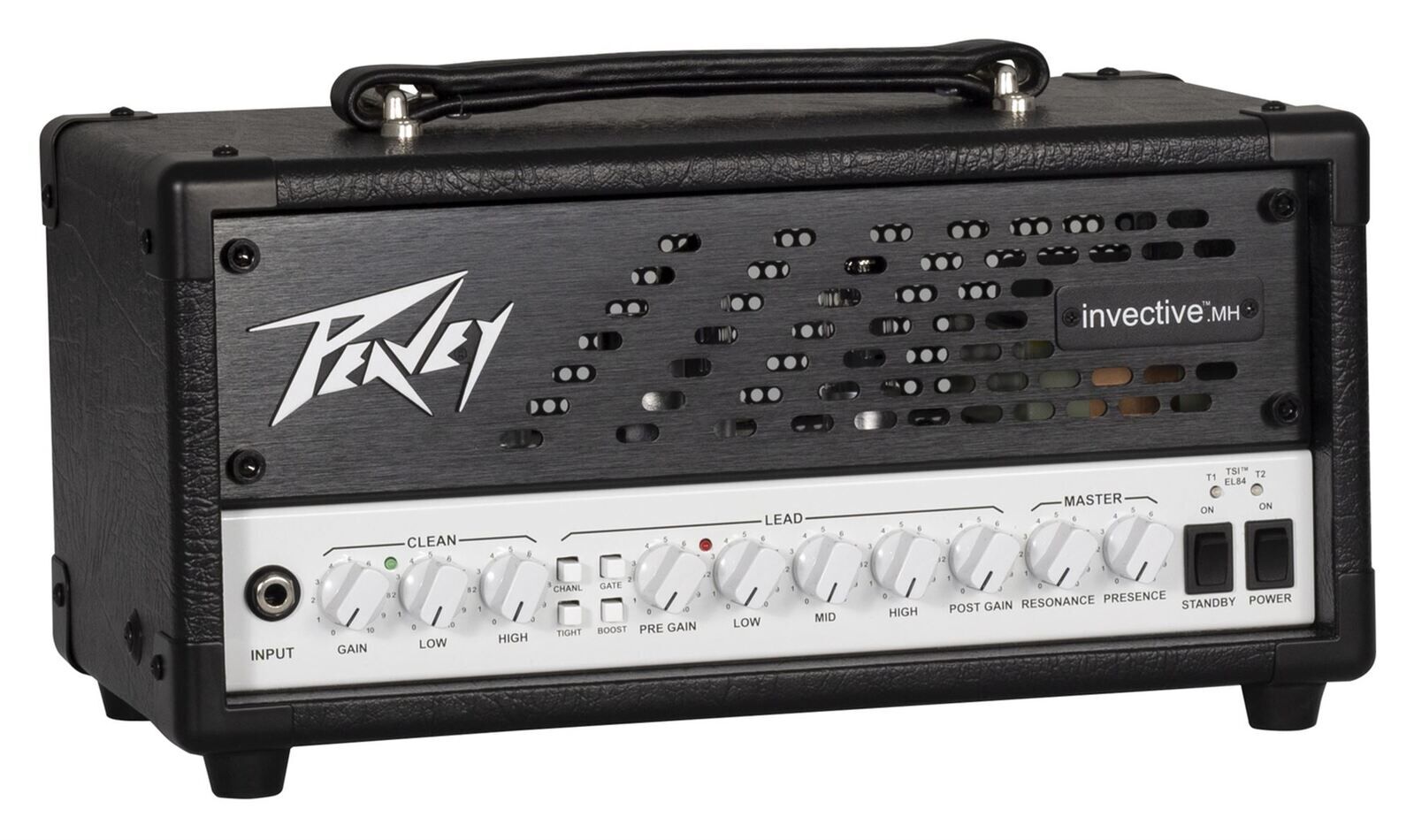 Peavey Invective MH Mini Guitar Amplifier Head 20-Watt, Electric Guitar Amp with EL84 & 12AX7 Tubes, Footswitchable Features, USB Output — view 2