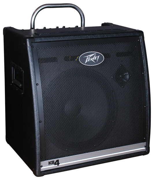 Peavey KB4 Keyboard Amplifier 75W 1x15" PA System with 4 Channels, XLR Inputs, Stereo Effects Loop, and Built-in Casters
