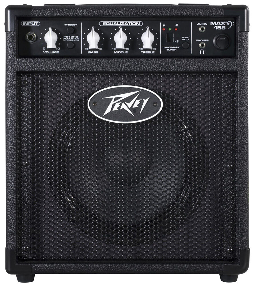 Peavey MAX158 Bass Amp Combo 20-Watt 1 x 8" with DDT Protection, 3-Band EQ, Tuner, and Auxiliary Input — view 2