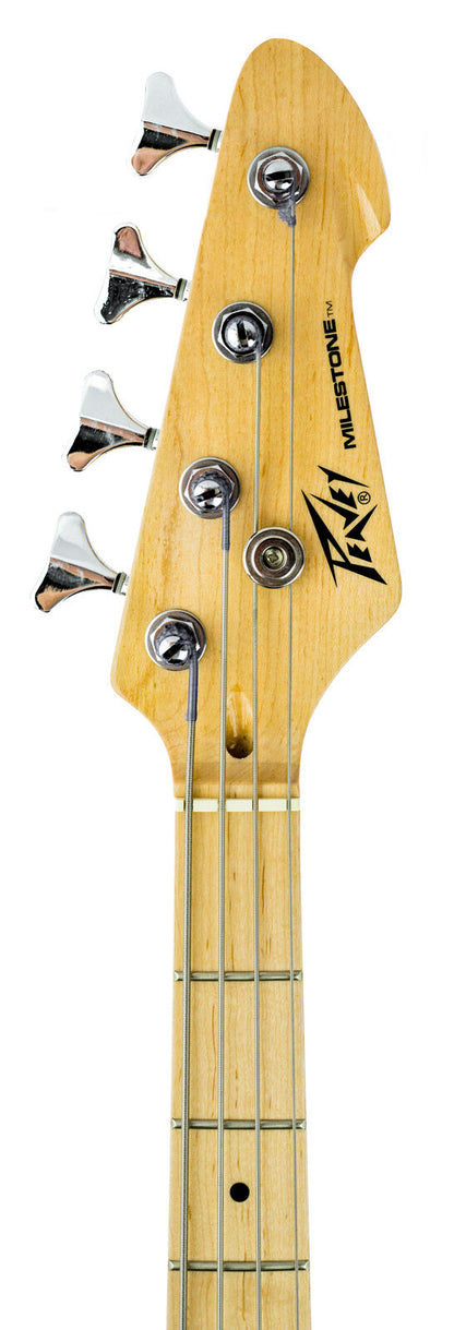 Peavey Milestone Series 4 String Electric Bass Guitar Natural Finish — view 6