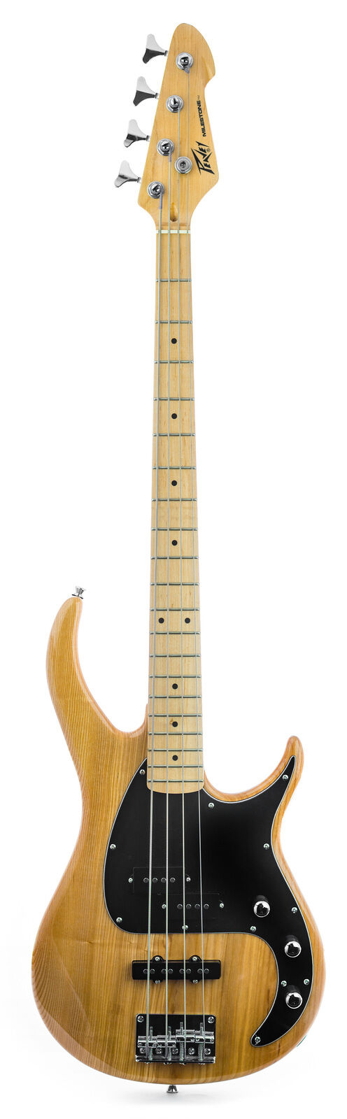 Peavey Milestone Series 4 String Electric Bass Guitar Natural Finish