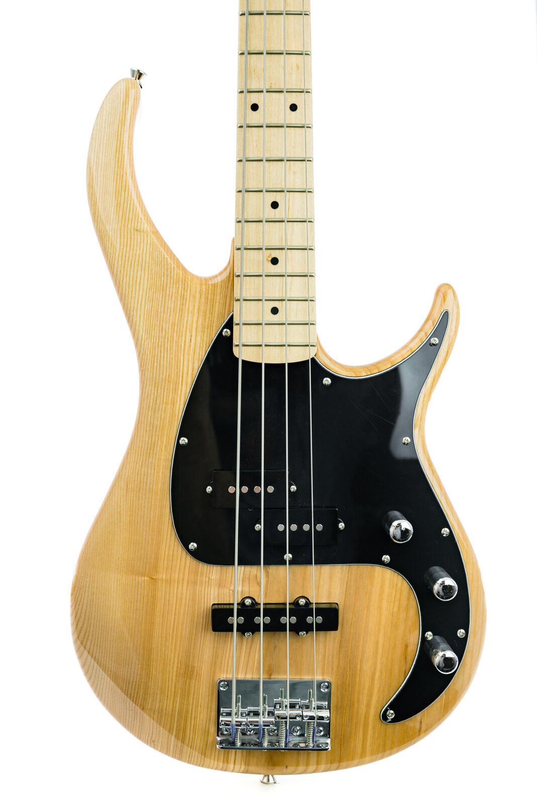 Peavey Milestone Series 4 String Electric Bass Guitar Natural Finish — view 4
