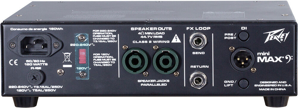 Peavey MAX Series MiniMAX 600-Watt Mini Bass Amp Head — view 3