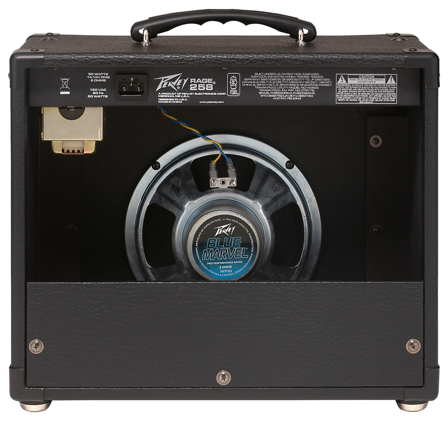 Peavey TransTube Rage258 25-Watt 1x8" Electric Guitar Amp Combo with Blue Marvel Speaker and 3-Band EQ — view 4