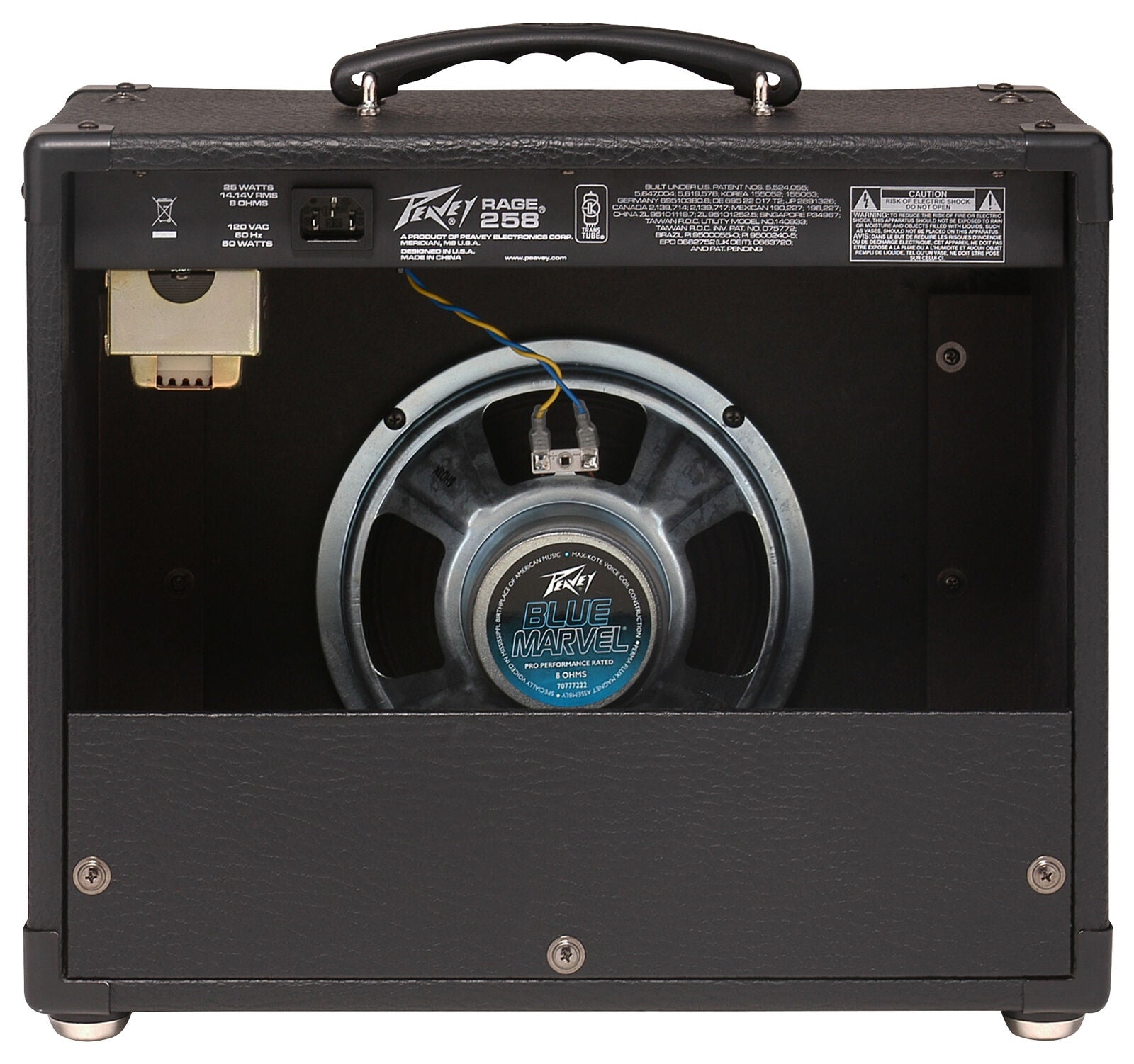Peavey TransTube Rage258 25-Watt 1x8" Electric Guitar Amp Combo with Blue Marvel Speaker and 3-Band EQ — view 4