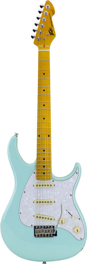Peavey Raptor Custom Series Electric Guitar, Marine Green, Solid Body, PowerPlate, Maple Fingerboard, USA Design Pickups, Basswood Body