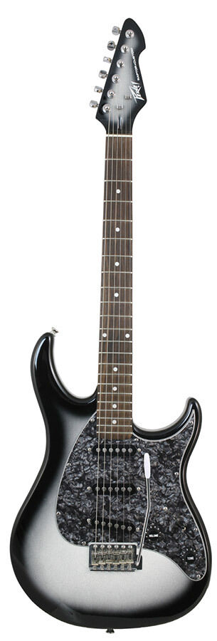Peavey Raptor Custom Series Electric Guitar Silverburst with PowerPlate and Single Coil Pickups