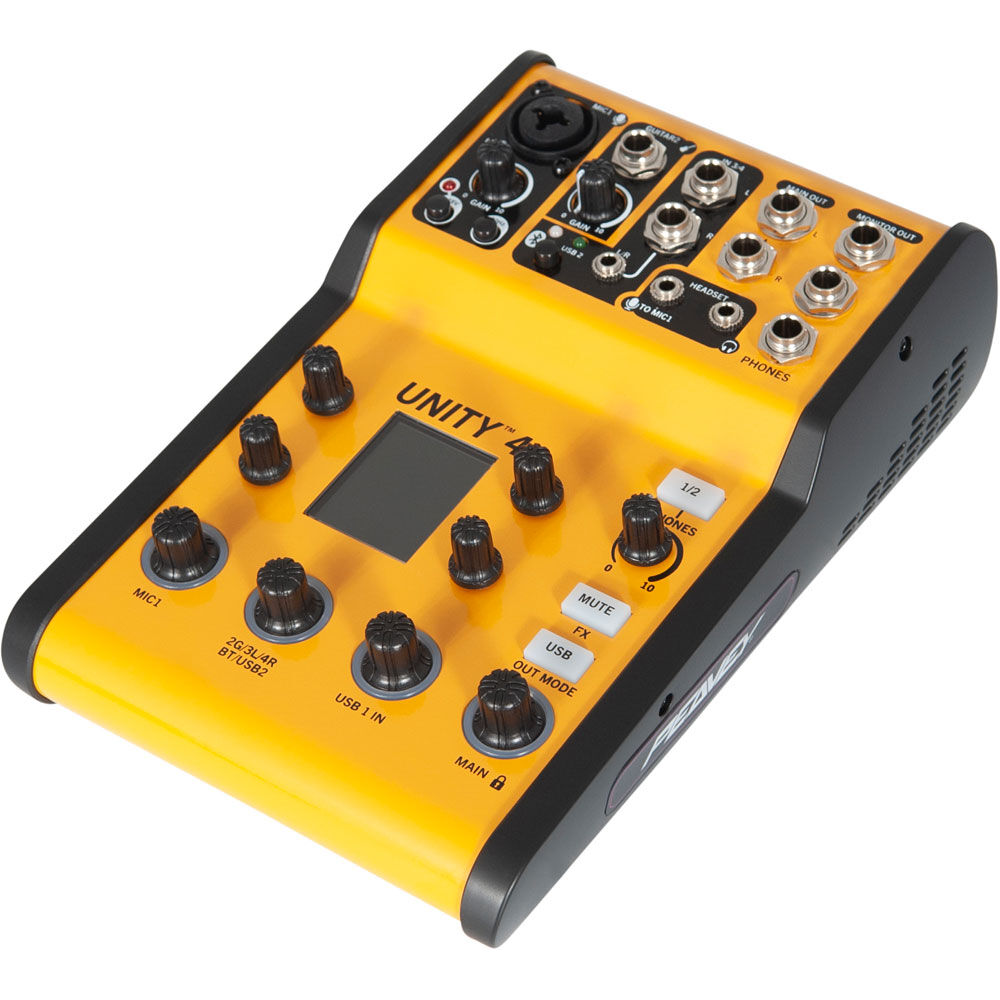 Peavey Unity Series UNITY-4 Digital 4-Channel Mixer with Bluetooth and USB-C Interface — view 2