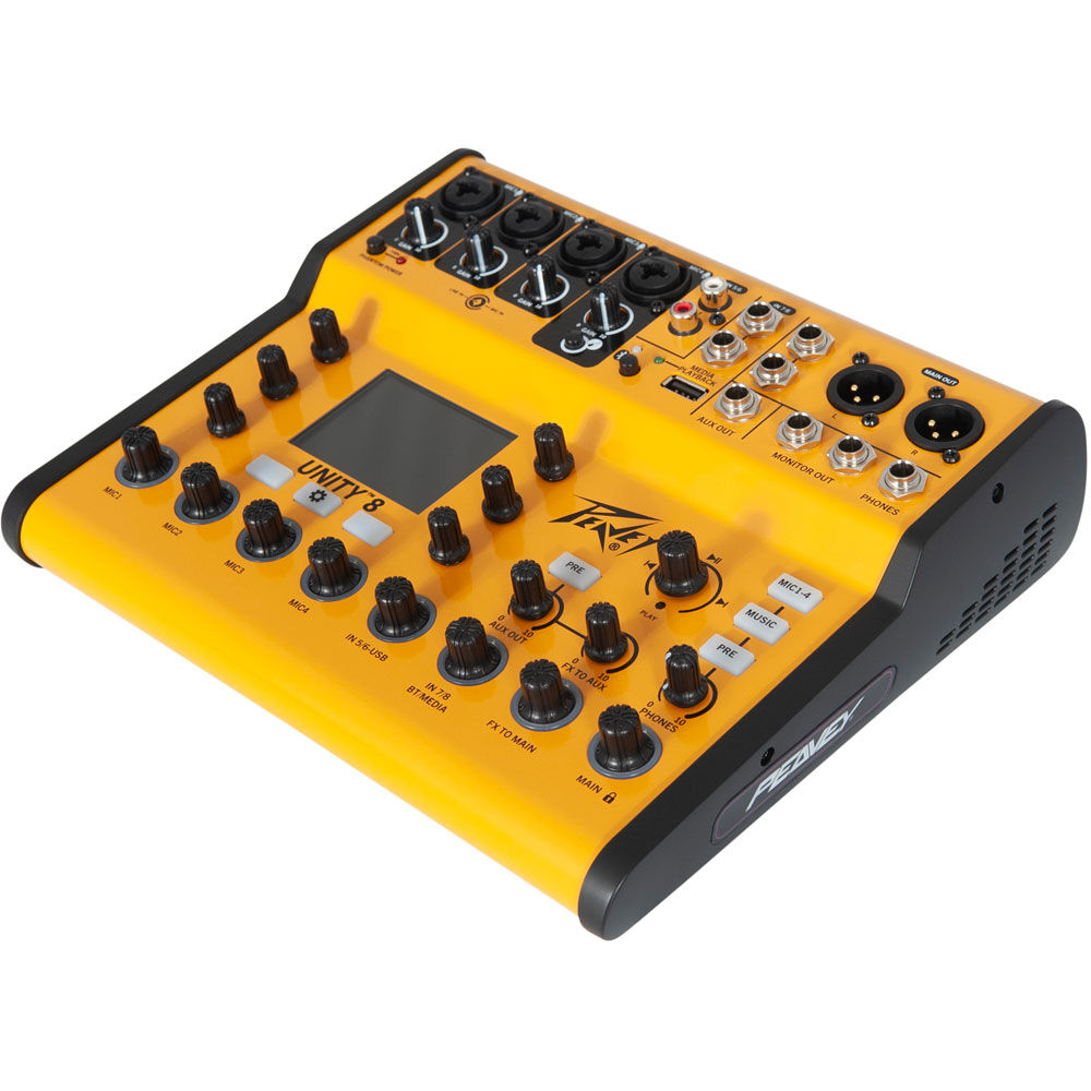 Peavey Unity Series UNITY-8 Digital 8-Channel Mixer with Bluetooth and USB-C Audio Interface — view 2