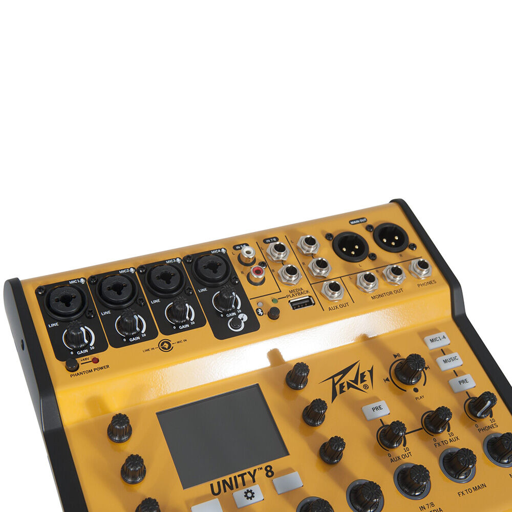 Peavey Unity Series UNITY-8 Digital 8-Channel Mixer with Bluetooth and USB-C Audio Interface — view 3